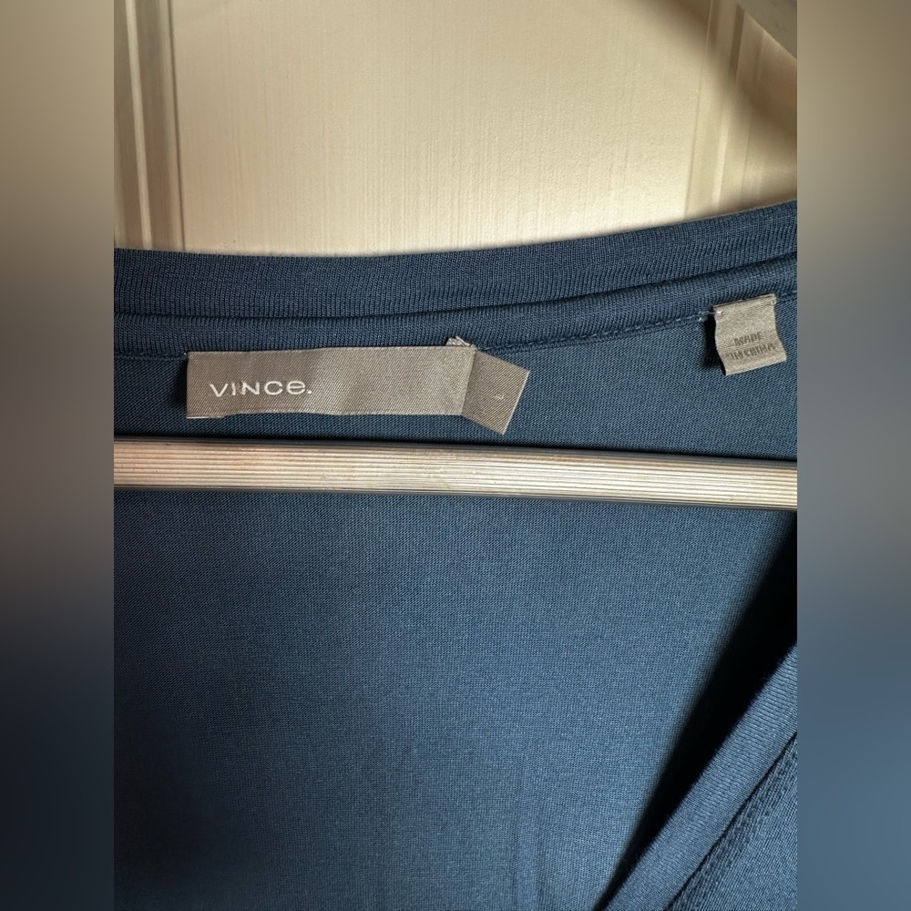 Vince Blue V-Neck Top - Picture 2 of 4
